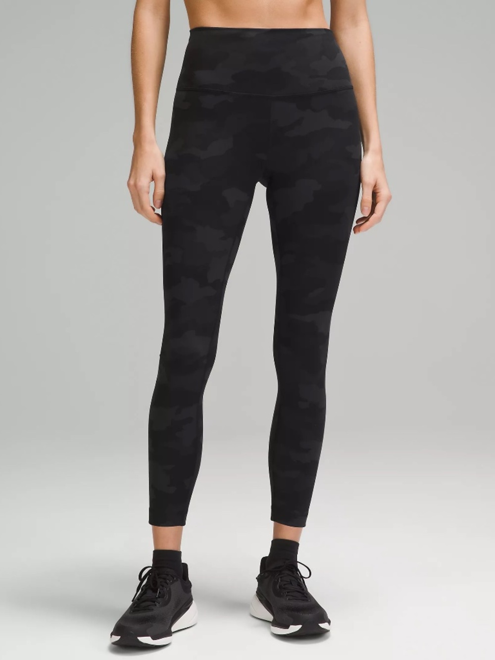 Lululemon Wunder Train High-Rise Tight 25" Black Camo Sz 6 Athleisure
